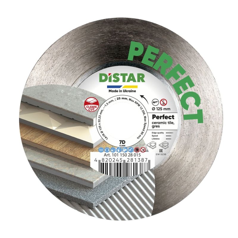 Diamentowa tarcza tnąca 1A1R 125x22,23H Perfect