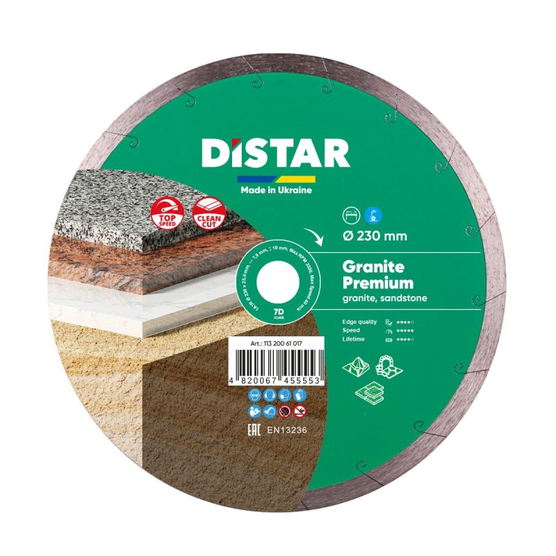Diamentowa tarcza tnąca 1A1R 230 Granite Premium
