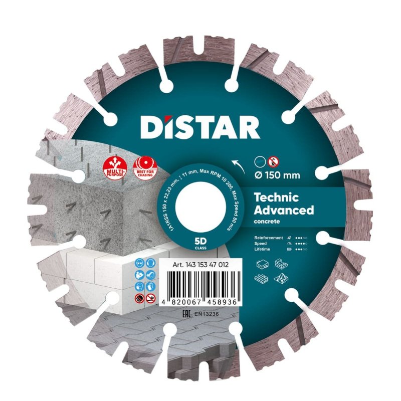 Diamentowa tarcza tnąca 1A1RSS 150 Technic Advanced