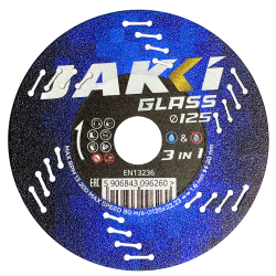 JAKKI GLASS Ø125x1,6x30x22,23 TARCZA DIAMENTOWA 3w1