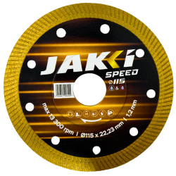 JAKKI SPEED Ø115x1,2x22,23 TARCZA DIAMENTOWA