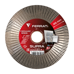 Tarcza diamentowa tnąca i szlifująca 115mm SUPRA
