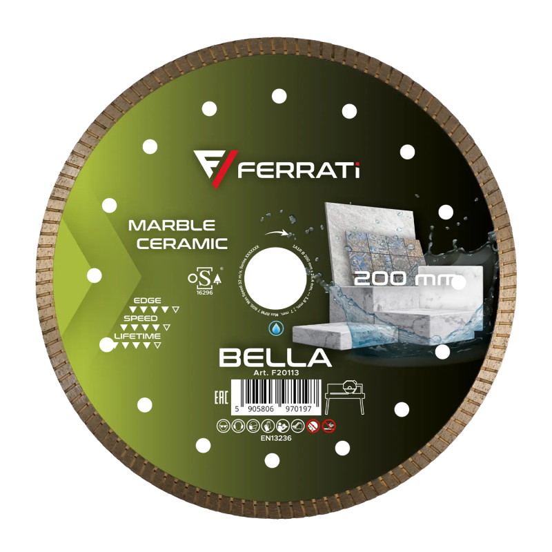 Tarcza diamentowa tnąca 200mm BELLA