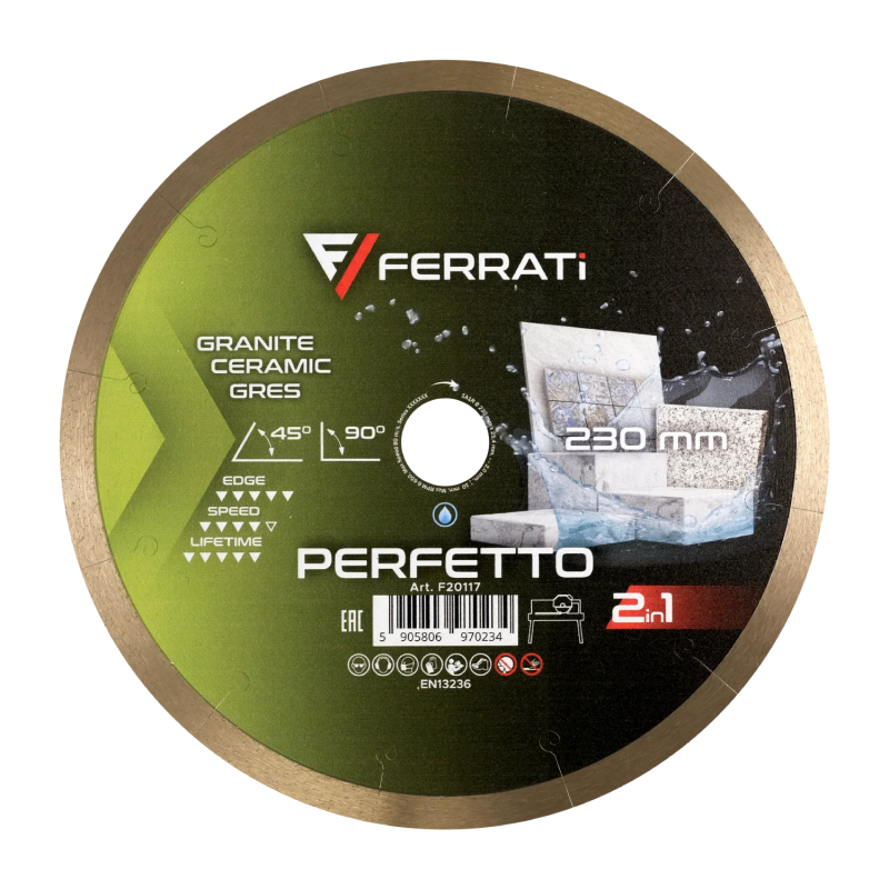 Tarcza diamentowa tnąca 2in1 230mm PERFETTO