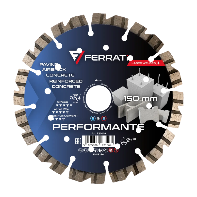 Tarcza diamentowa tnąca 150mm PERFORMANTE