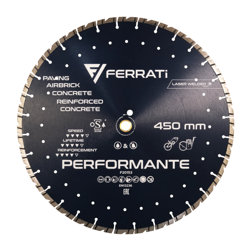 Tarcza diamentowa tnąca 450mm PERFORMANTE