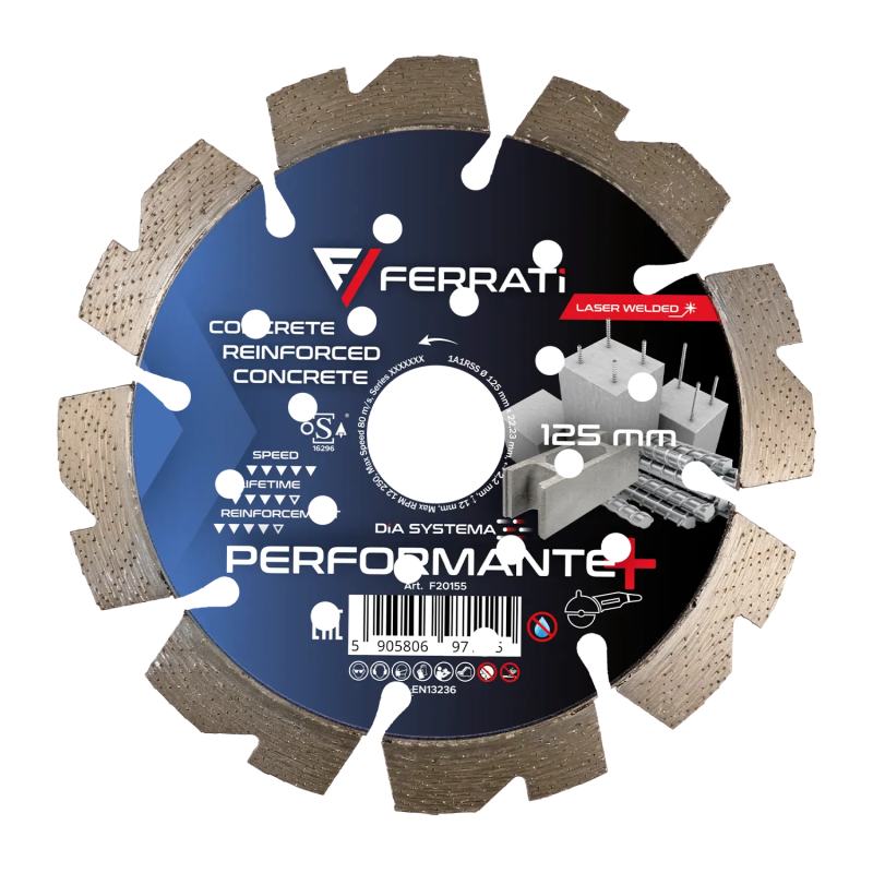 Tarcza diamentowa tnąca 125mm DiA SYSTEMA PERFORMANTE PLUS