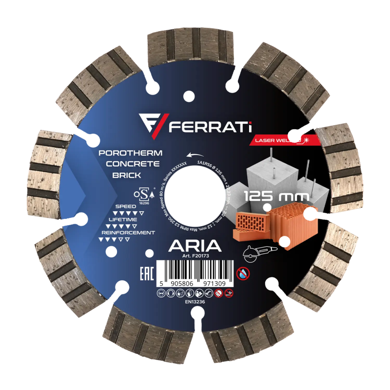 Tarcza diamentowa tnąca 125mm ARIA
