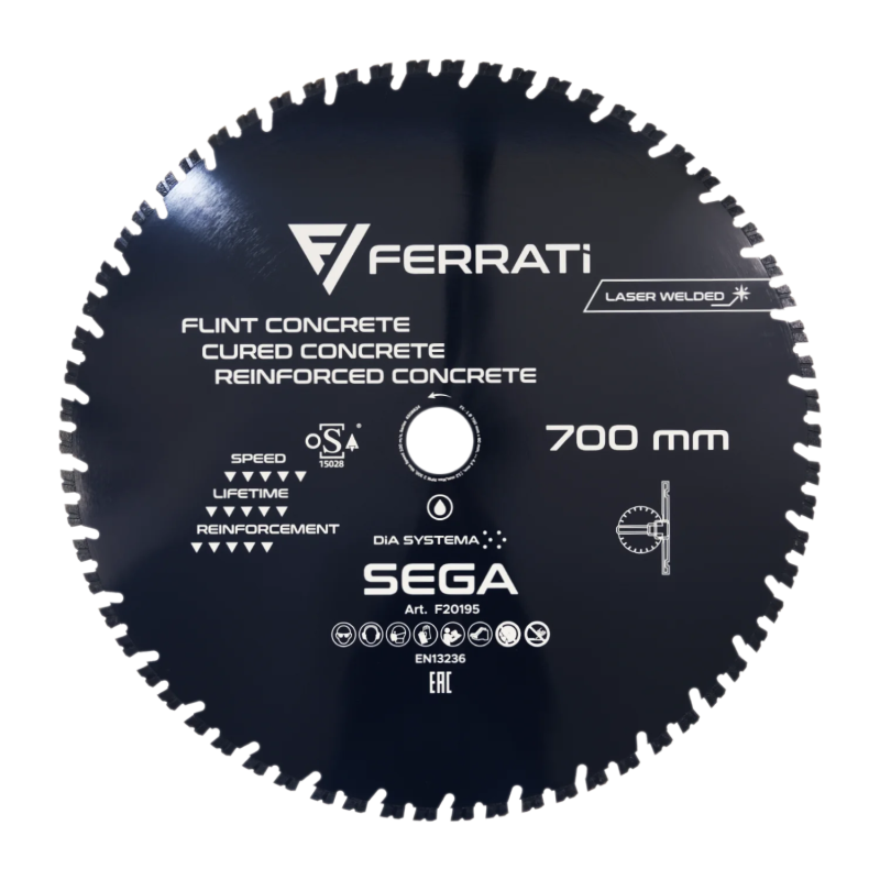 Tarcza diamentowa tnąca 700mm SEGA