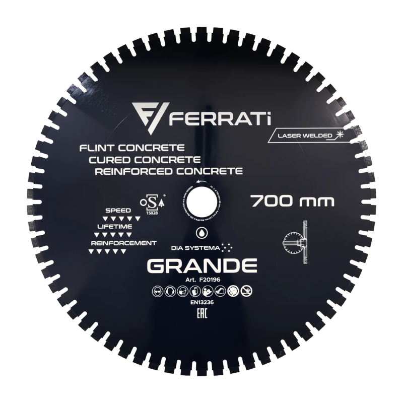 Tarcza diamentowa tnąca 700mm GRANDE