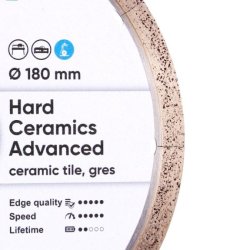 Diamentowa tarcza tnąca 1A1R 180 Hard ceramics Advanced