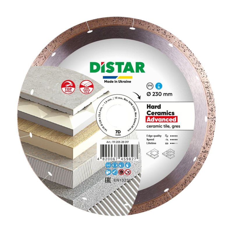 Diamentowa tarcza tnąca 1A1R 230 Hard ceramics Advanced