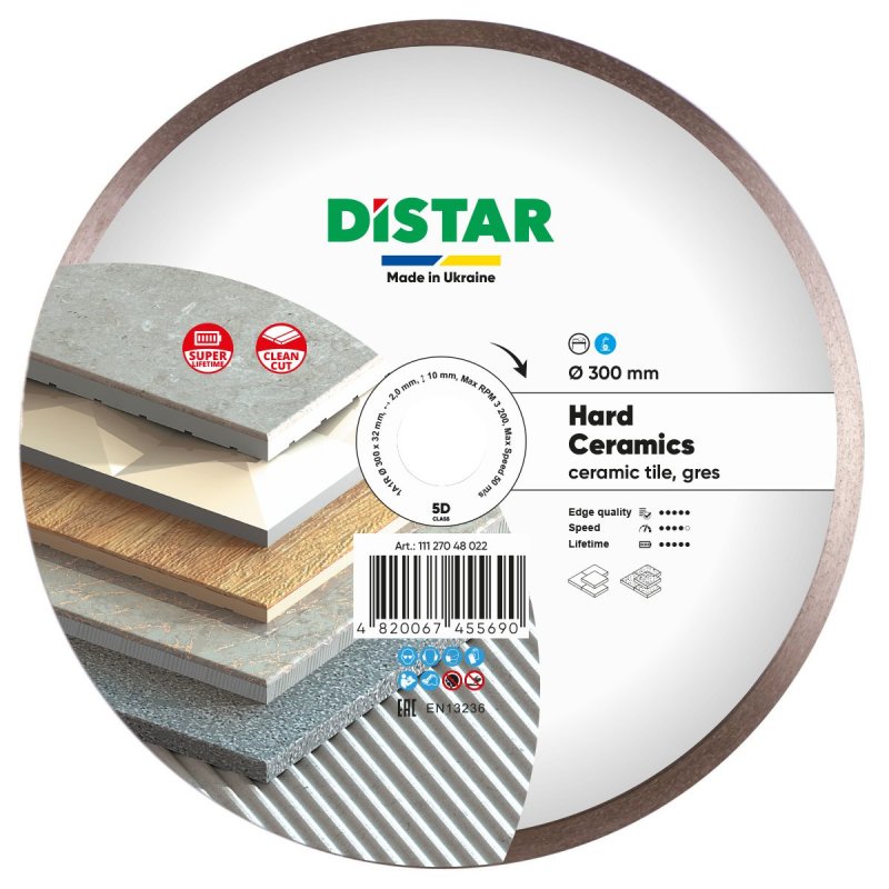 Diamentowa tarcza tnąca 1A1R 300x32 Hard ceramics