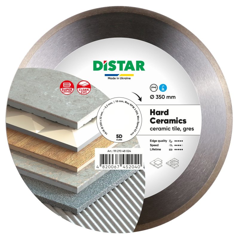 Diamentowa tarcza tnąca 1A1R 350x32 Hard ceramics