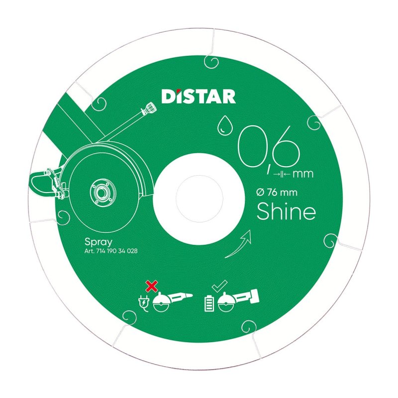 Diamentowa tarcza tnąca Distar 76x0,6 Shine