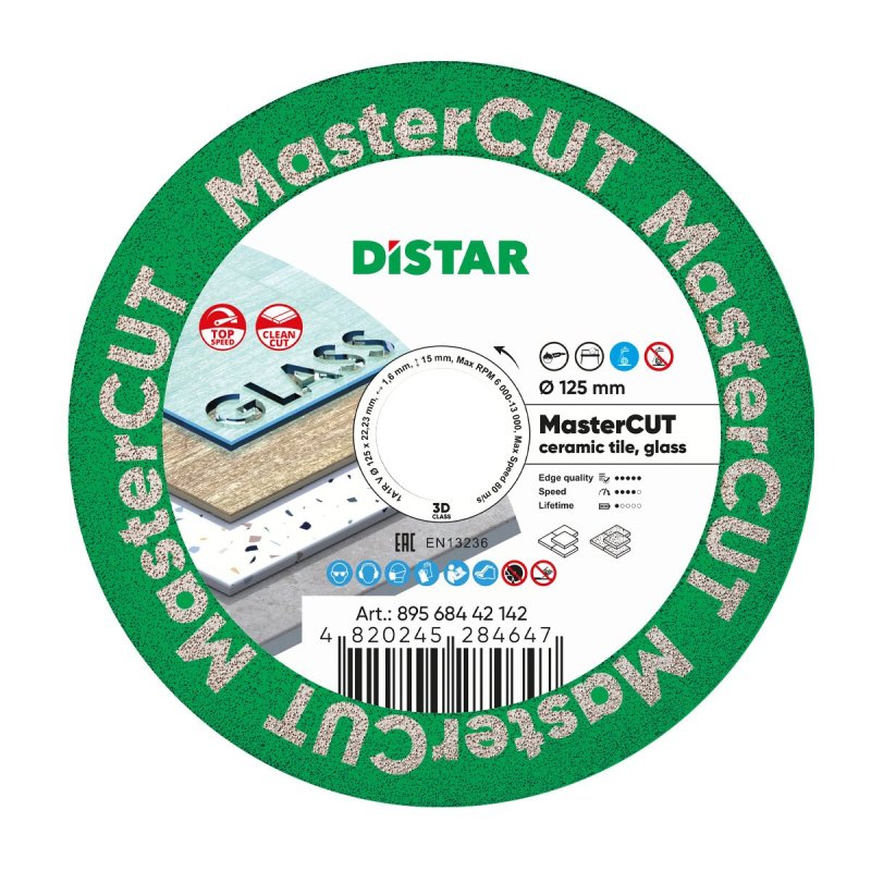 Diamentowa tarcza tnąca 1A1R V 125x22,23 MasterCUT